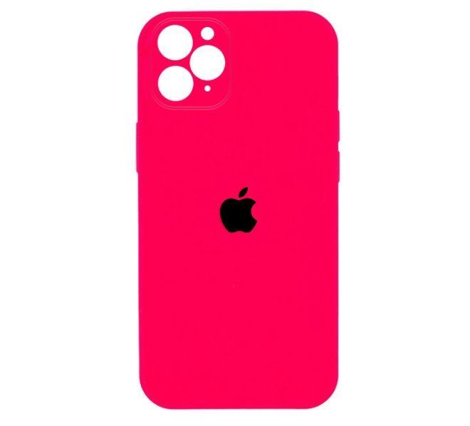 Чохол Silicone Case iPhone 11 Pro Shiny Pink (Квадратний) 18762 фото
