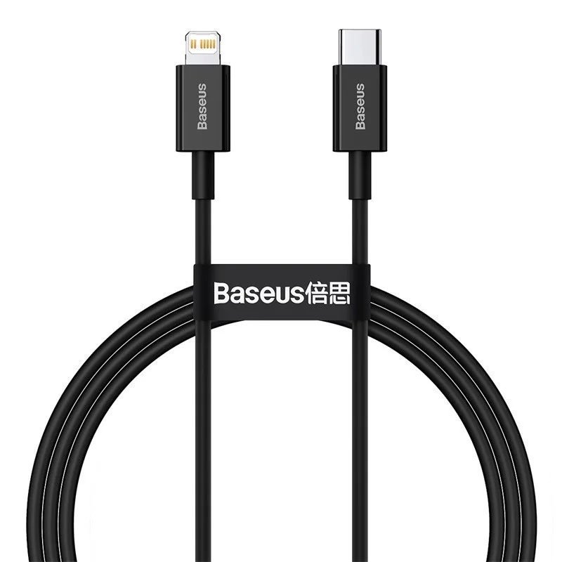 Кабель Baseus Superior Series Fast Charging Type-C to Lightning PD 20W 1m (Чорний) 005 фото