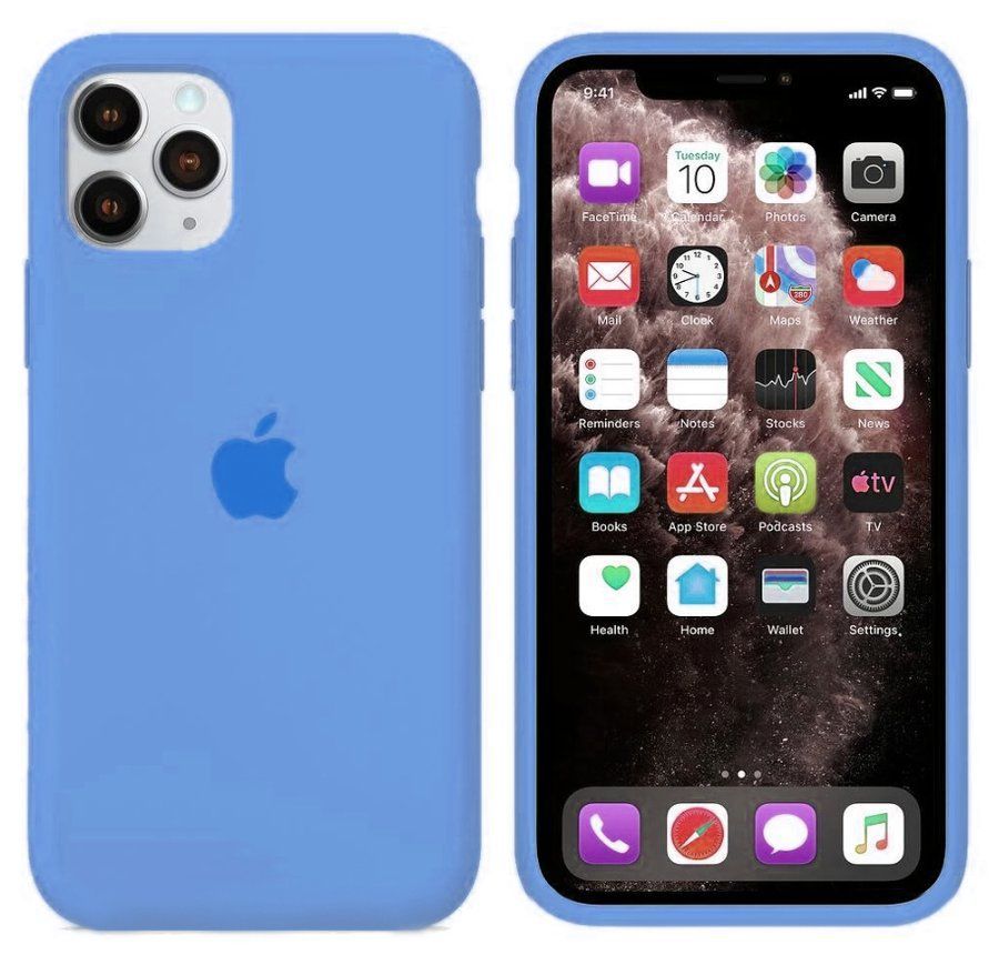 Чохол Silicone Case Full Cover iPhone 11 Pro Max (Cornflower)  13266 фото