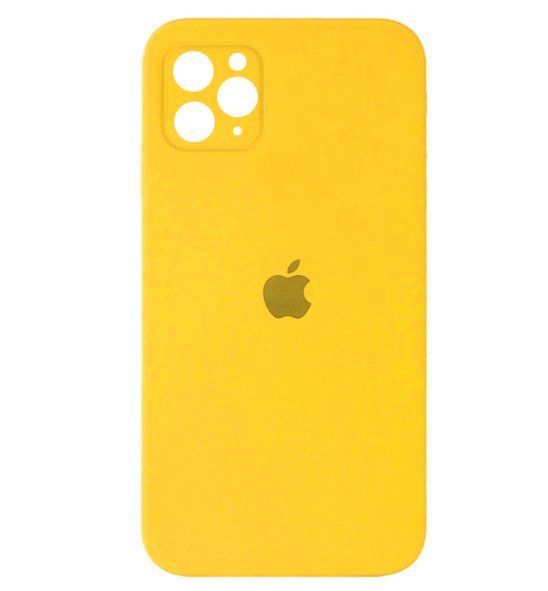 Чохол Silicone Case iPhone 11 Pro Max Yellow (Квадратний) 18768 фото